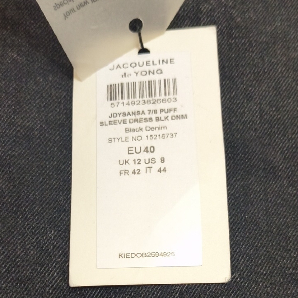 Black Denim Long Sleeve Dress - Picture 6 of 16